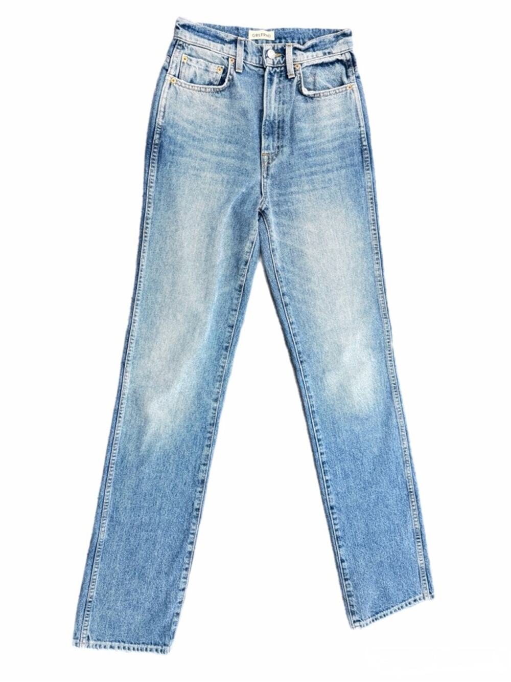 GRLFRND The Sara Super High Rise Slim Straight Jeans Market Street 24